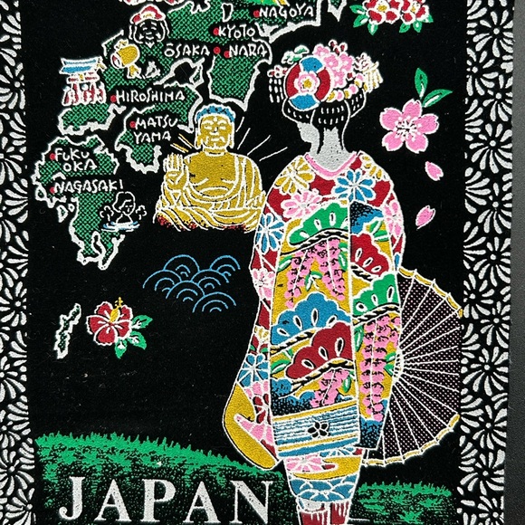 Colorful Japanese souvenir pennant Themed Tapestry, Asian decor - Picture 2 of 3